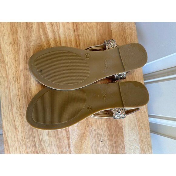 Rogue Helium Women's Rhinestone T-Strap Slingback Sandals Size 12 Sku 2804 - Picture 11 of 14